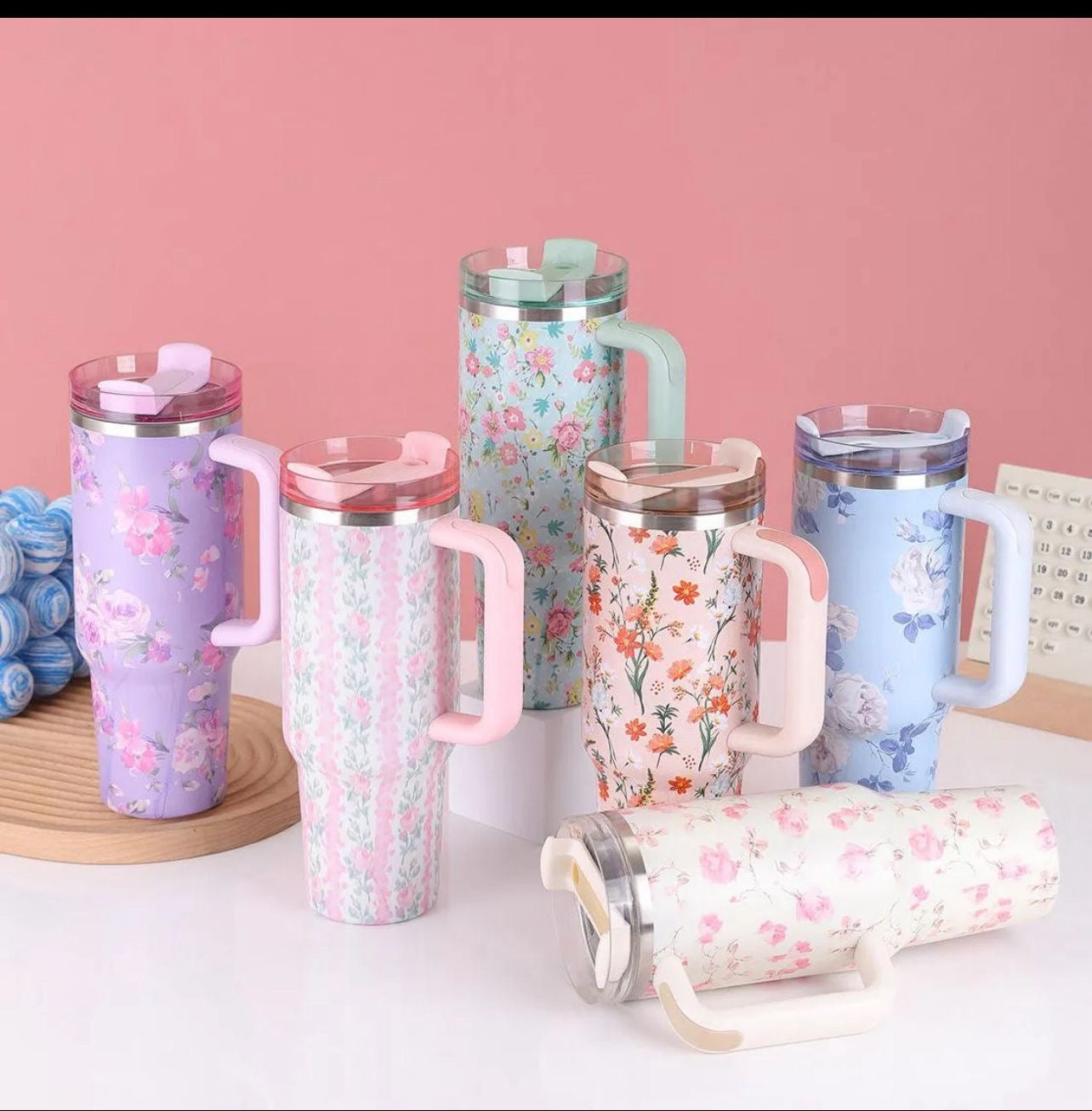 Floral tumblers