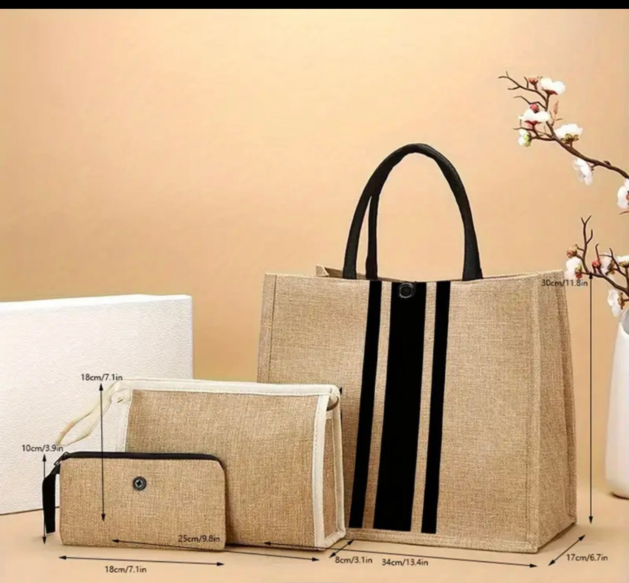 Tote Bags With Wallet & Makeup Pouch