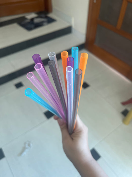 Glittery Tumbler Straws